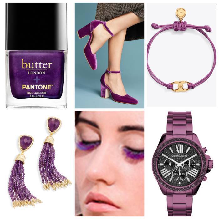 pantone color of the year featuring items in ultra violet